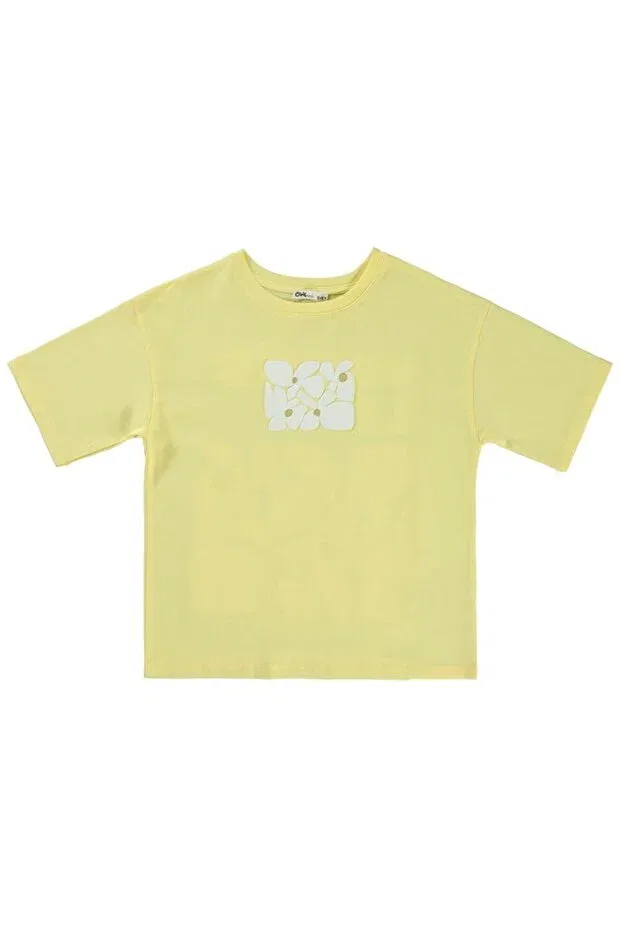 Детская футболка для девочек с принтом Young Life Printed Civil Girls, Light Yellow — фото 4