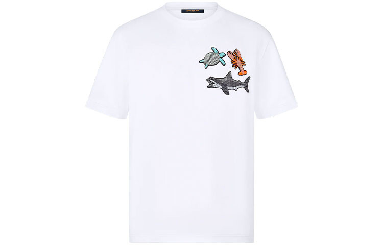 

Новые квартальные продукты LV T-shirt Men Louis Vuitton, белый