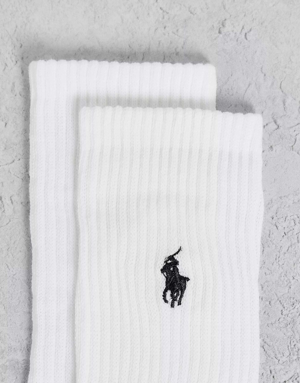 Три пары спортивных носков Polo Ralph Lauren белого цвета — фото 4