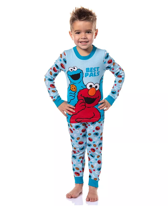 

Детский пижамный комплект с длинным рукавом для мальчиков "Cookie Monster Elmo Best Pals" (2 предмета) Sesame Street