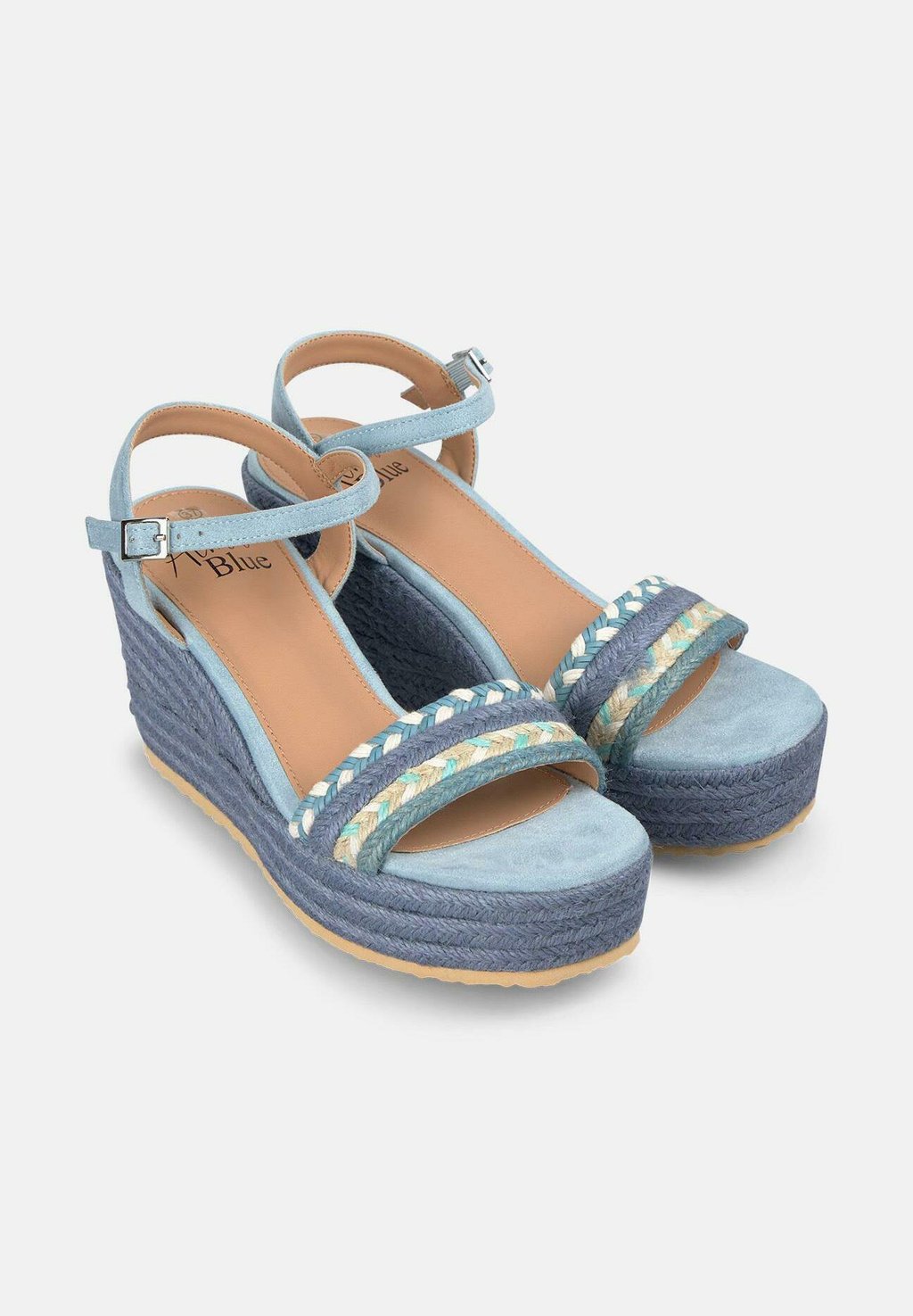 Босоножки на танкетке CIERRE CON HEBILLA - High heeled sandals Alma Blue, синий — фото 2