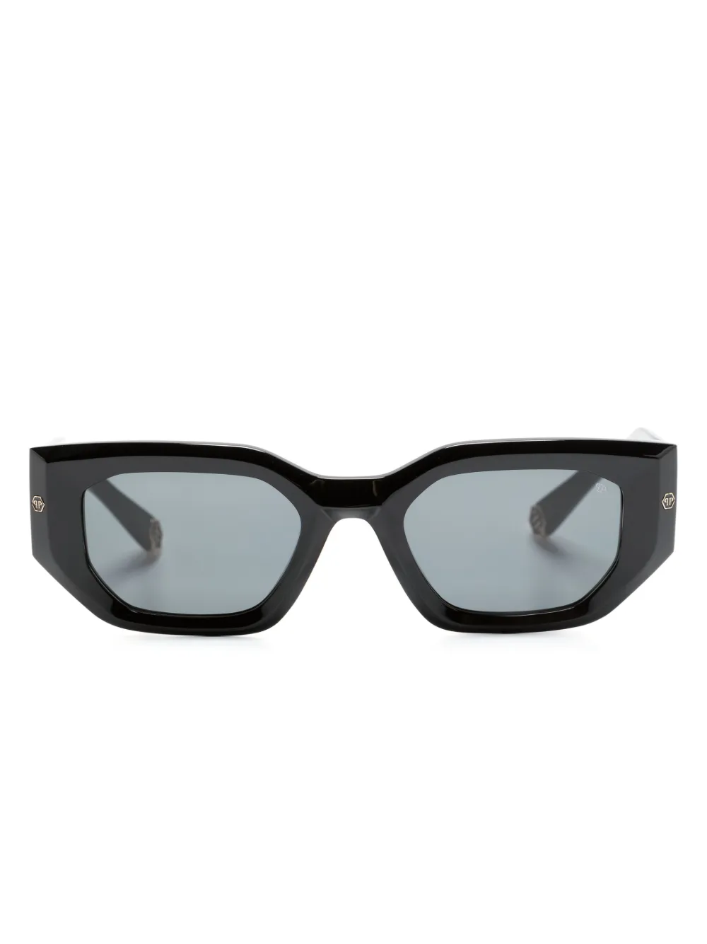 

Солнцезащитные очки в прямоугольной оправе Philipp Plein Eyewear, черный