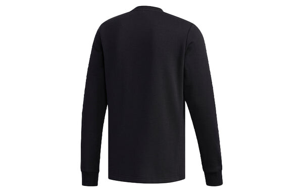 Толстовка adidas neo M C SW Round Neck Fleece Lined Long Sleeves Black, черный — фото 2
