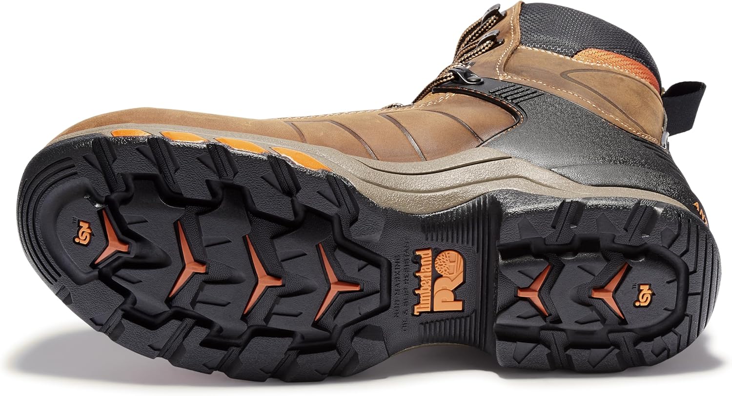 Timberland PRO мужские Hypercharge 8 дюймовые рабочие ботинки с композитным защитным носком и водонепроницаемостью, Brown Distressed — фото 4