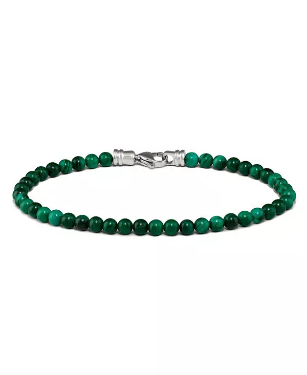 

Мужской духовный браслет из бусин, 4 мм Vincero, malachite