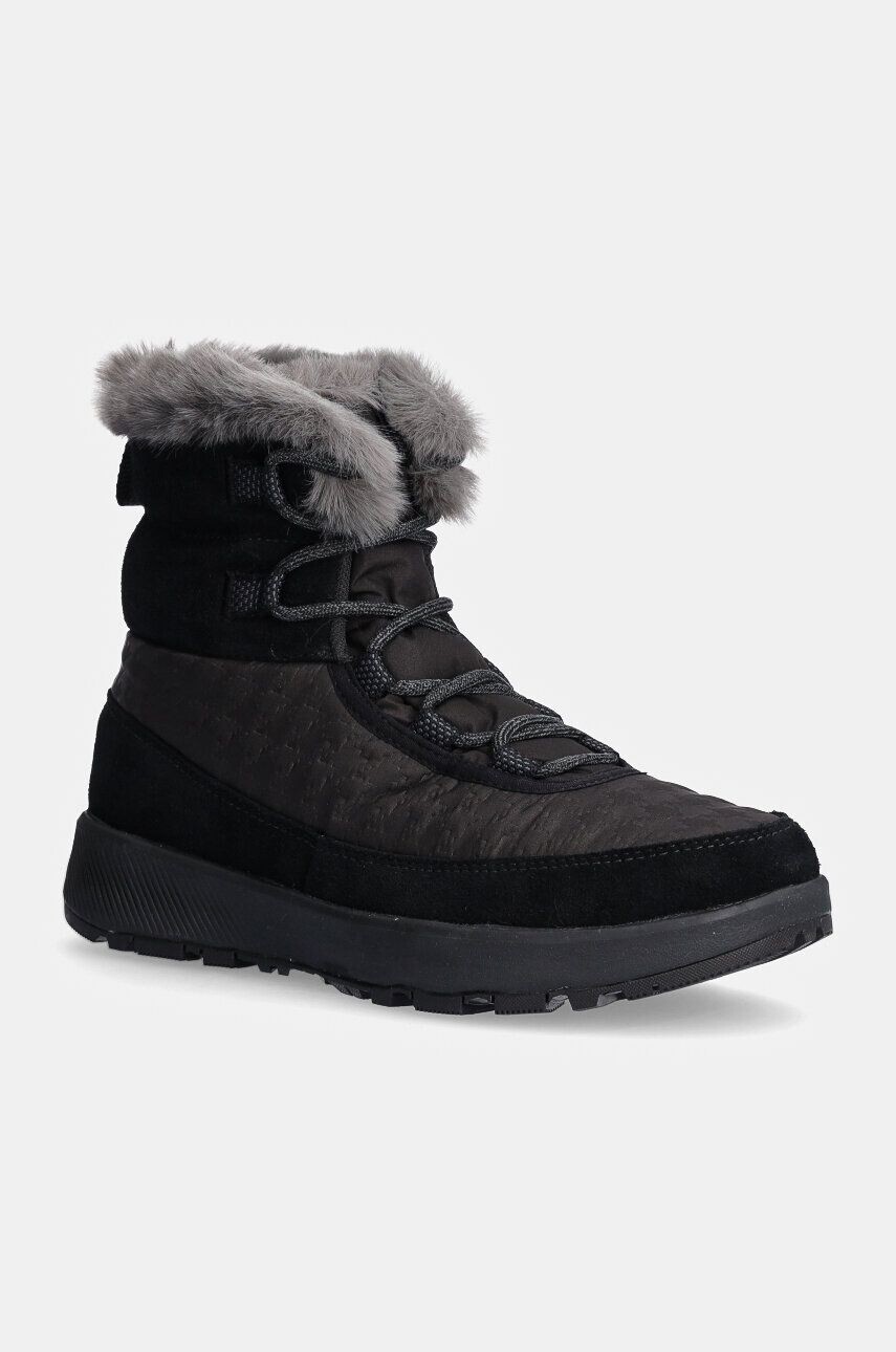 Женские зимние ботинки Columbia Slopeside Peak Luxe V2 из ткани и замши, черный — фото 2