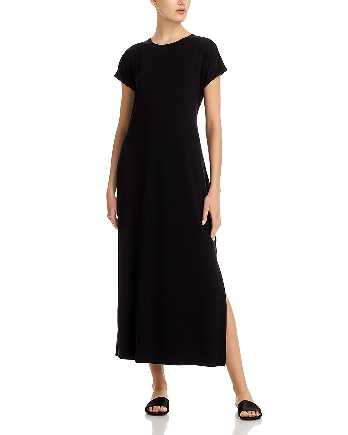 

Макси-платье с завязками на спине Eileen Fisher, черный