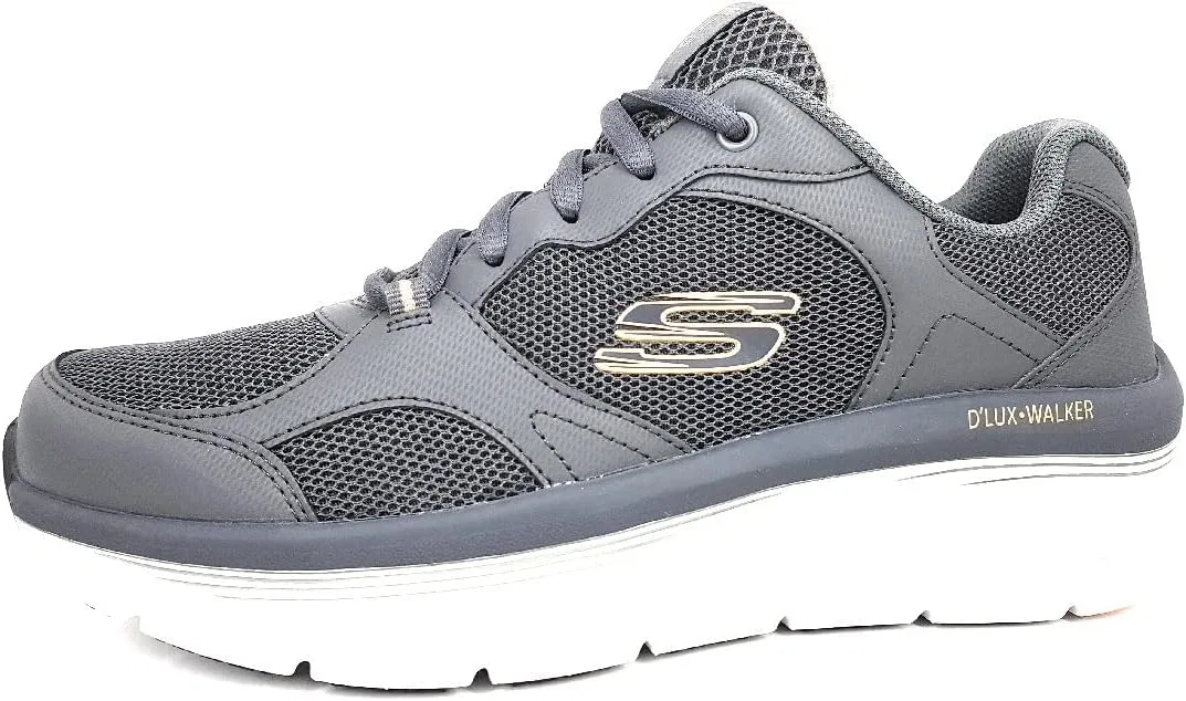 Кроссовки Skechers Men's D'lux Walker Mainstream Oxford, Charcoal Orange