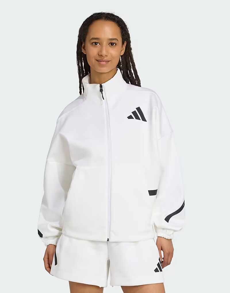 

Adidas performance Adidas zne track top в белом цвете