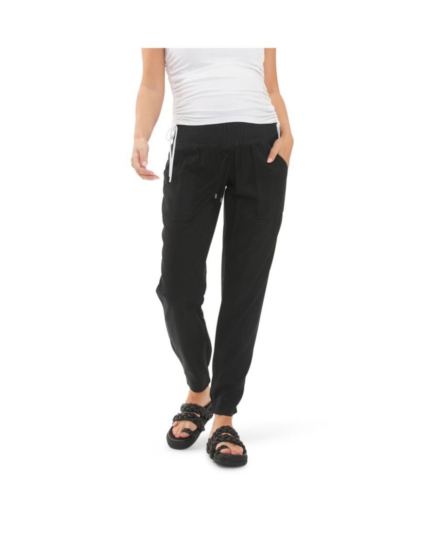 

Брюки для беременных из тенсела для отдыха Ripe Maternity, Black
