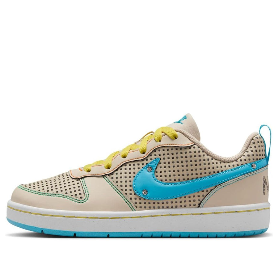

Кроссовки (GS) Nike Court Borough Low Recraft 'Sanddrift Phantom Opti Yellow Baltic Blue', желто-коричневый