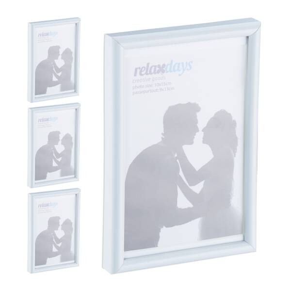 

4xРамка для фотографий Relaxdays 10x15 cm weiß, белый
