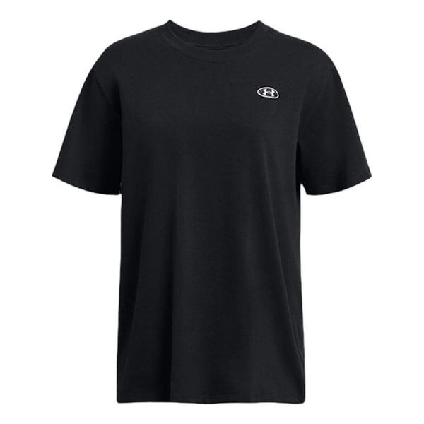 

Футболка heavyweight embroidered patch t-shirt 'black' Under Armour, черный