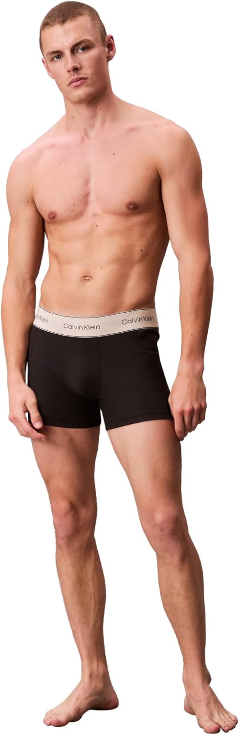 Calvin Klein мужские трусы-боксеры из хлопка пима, 3 шт., 3 Black — фото 2