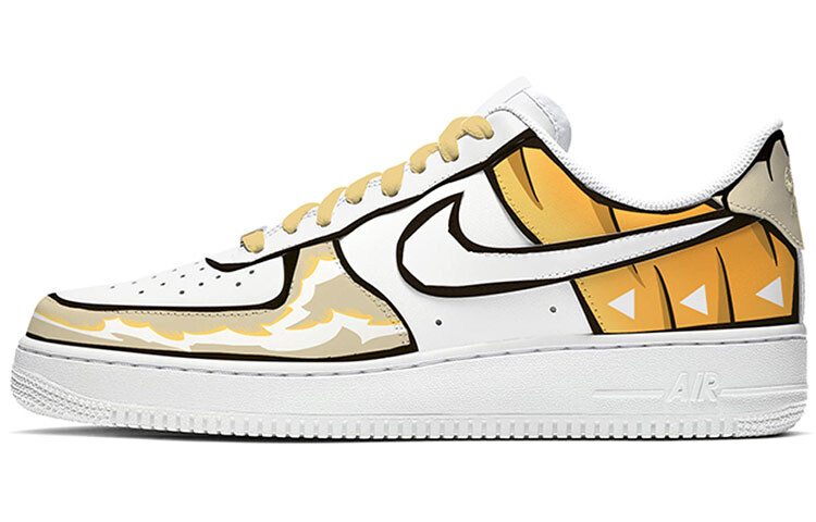 

Кроссовки для скейтбординга Air Force 1 мужские с низким верхом желтые/белые Nike, Желтый, Кроссовки для скейтбординга Air Force 1 мужские с низким верхом желтые/белые Nike