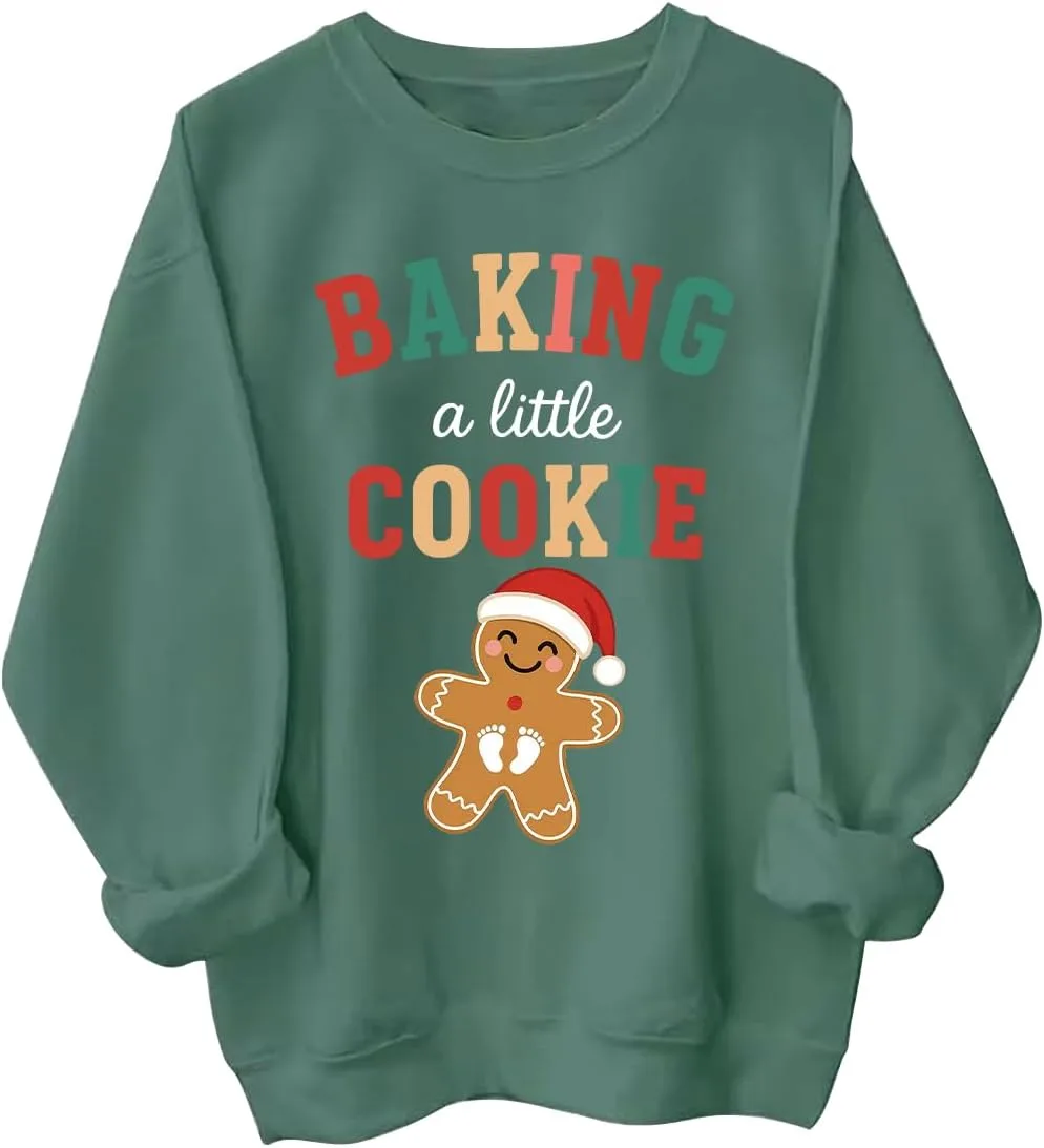 

Толстовка с принтом "Growing A Little Cookie" для объявления о беременности Exosea