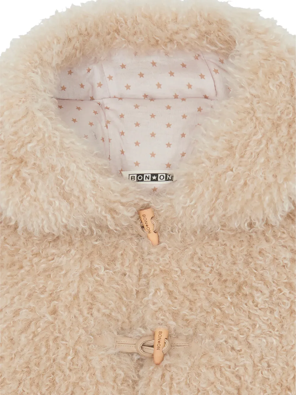 Куртка с капюшоном из искусственного меха Bonton, бежевый — фото 3