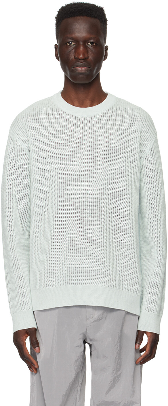 

Синий свитер с круглым вырезом Solid Homme