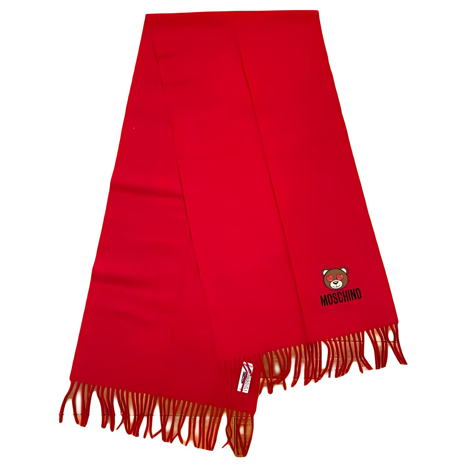

MOSCHINO Вязаный шарф унисекс красный, Red
