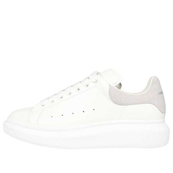 

Кроссовки oversized sneaker 'white light grey crocodile' Alexander Mcqueen, белый