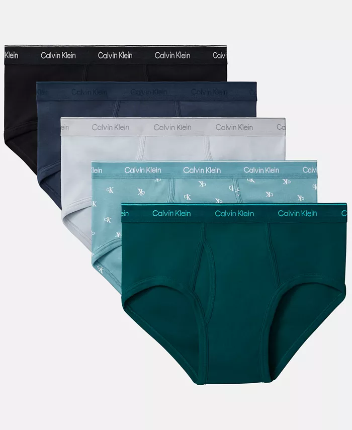 

Комплект из 5 классических мужских хлопковых трусов Calvin Klein, коричневый/бежевый