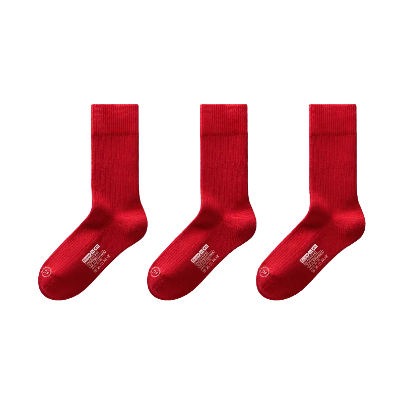 Детские высокие носки 3 пары BANANA IN, Lucky Red
