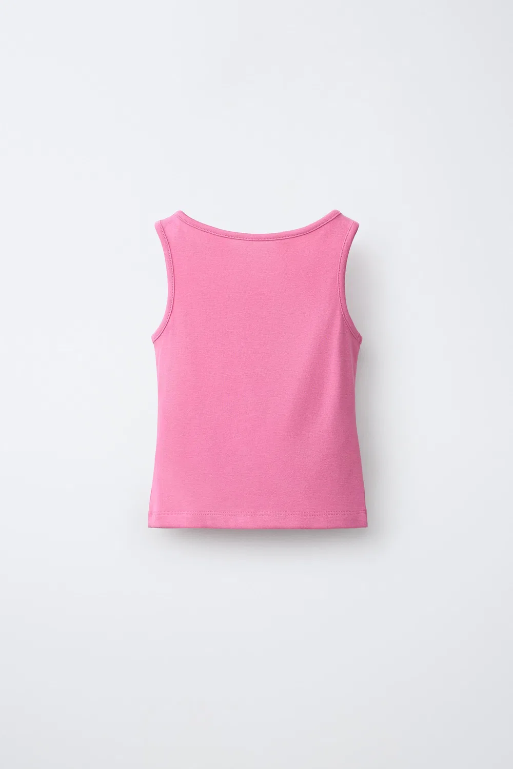Однотонный топ из смеси модала ZARA, Pink — фото 2