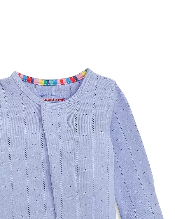 Детское боди-комбинезон с длинным рукавом Pointelle Magnetic Me, Lilac — фото 2