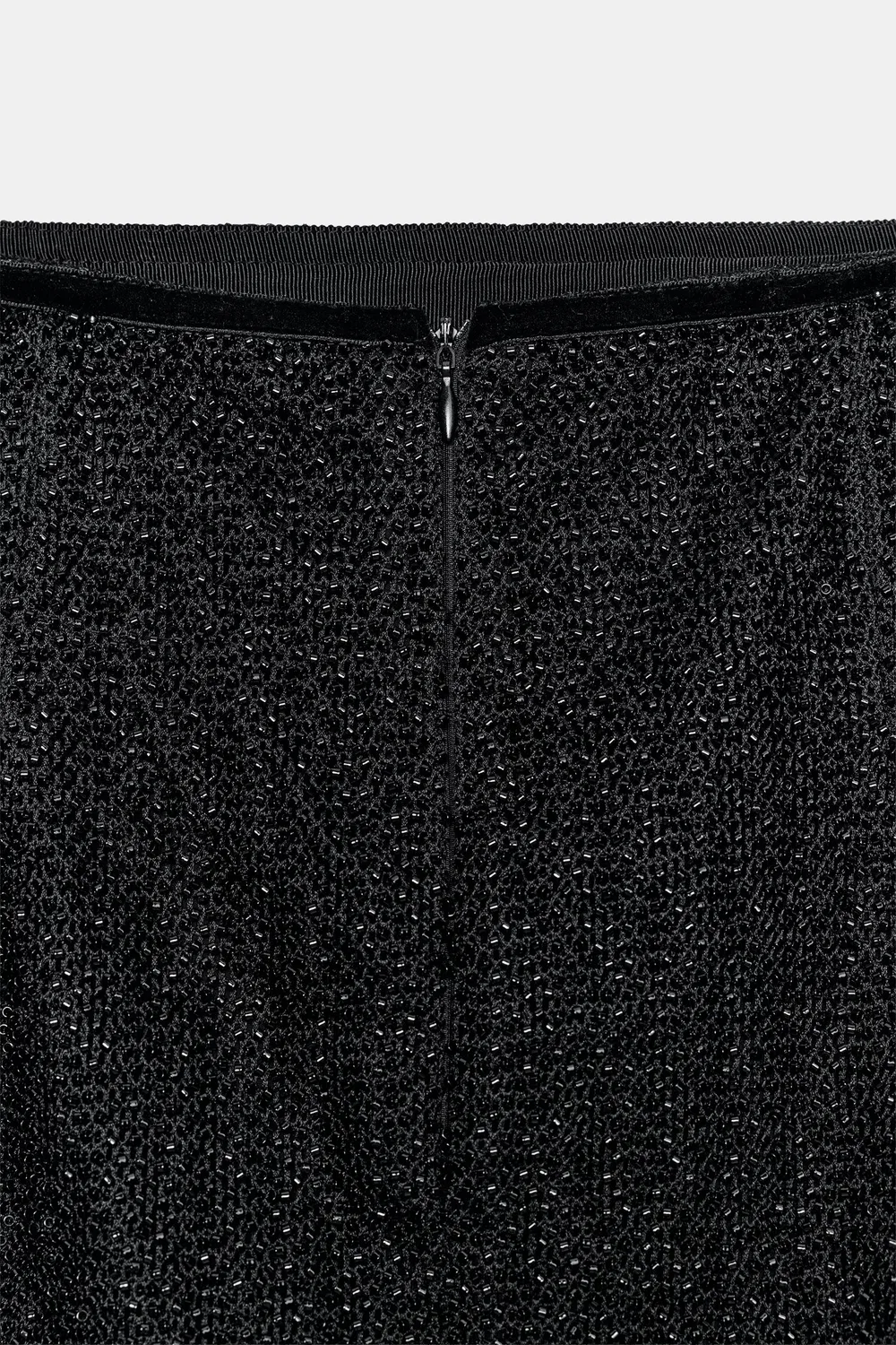 Прямая юбка с бисером из коллекции ZW ZARA, Black — фото 4