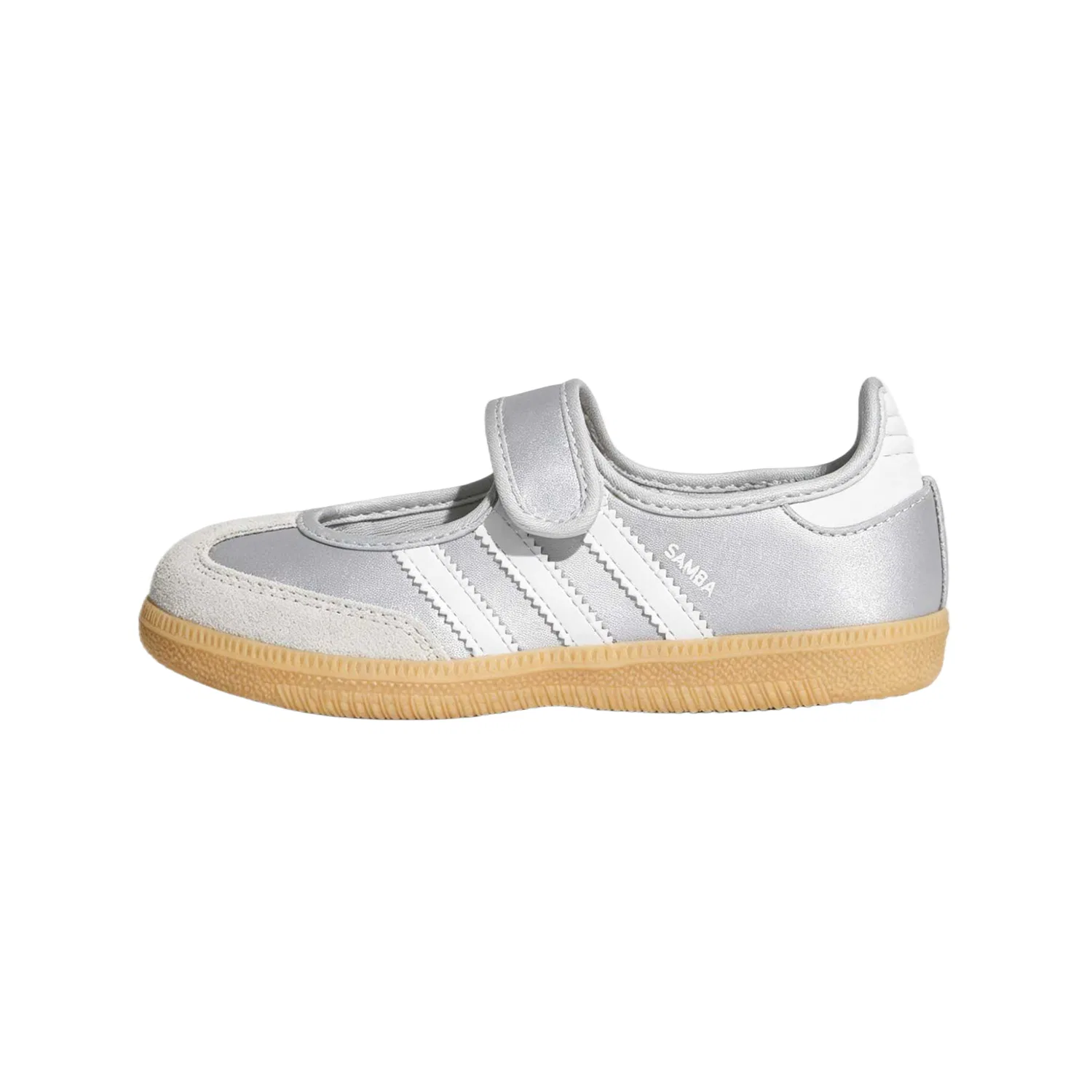 Детские кеды Samba Jane Adidas Originals, Silver Metallic Paint/Cloud White/Rubber Color