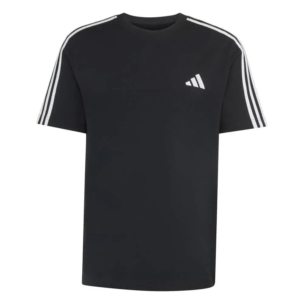Мужская футболка с коротким рукавом Essentials 3 Stripes Single Jersey Left Chest Branded Adidas, Black — фото 3