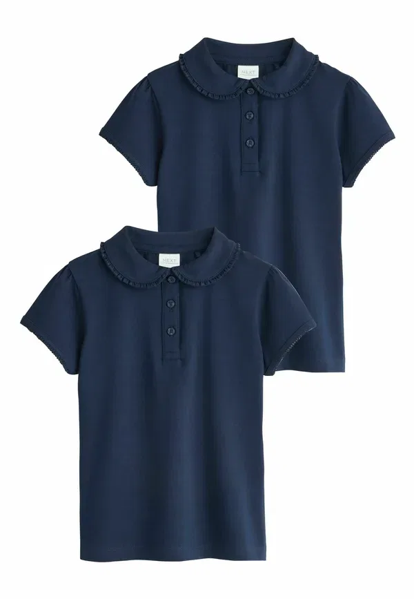Комплект из 2 поло, хлопок с эластаном, Polo shirt Next, Navy blue, темно-синий