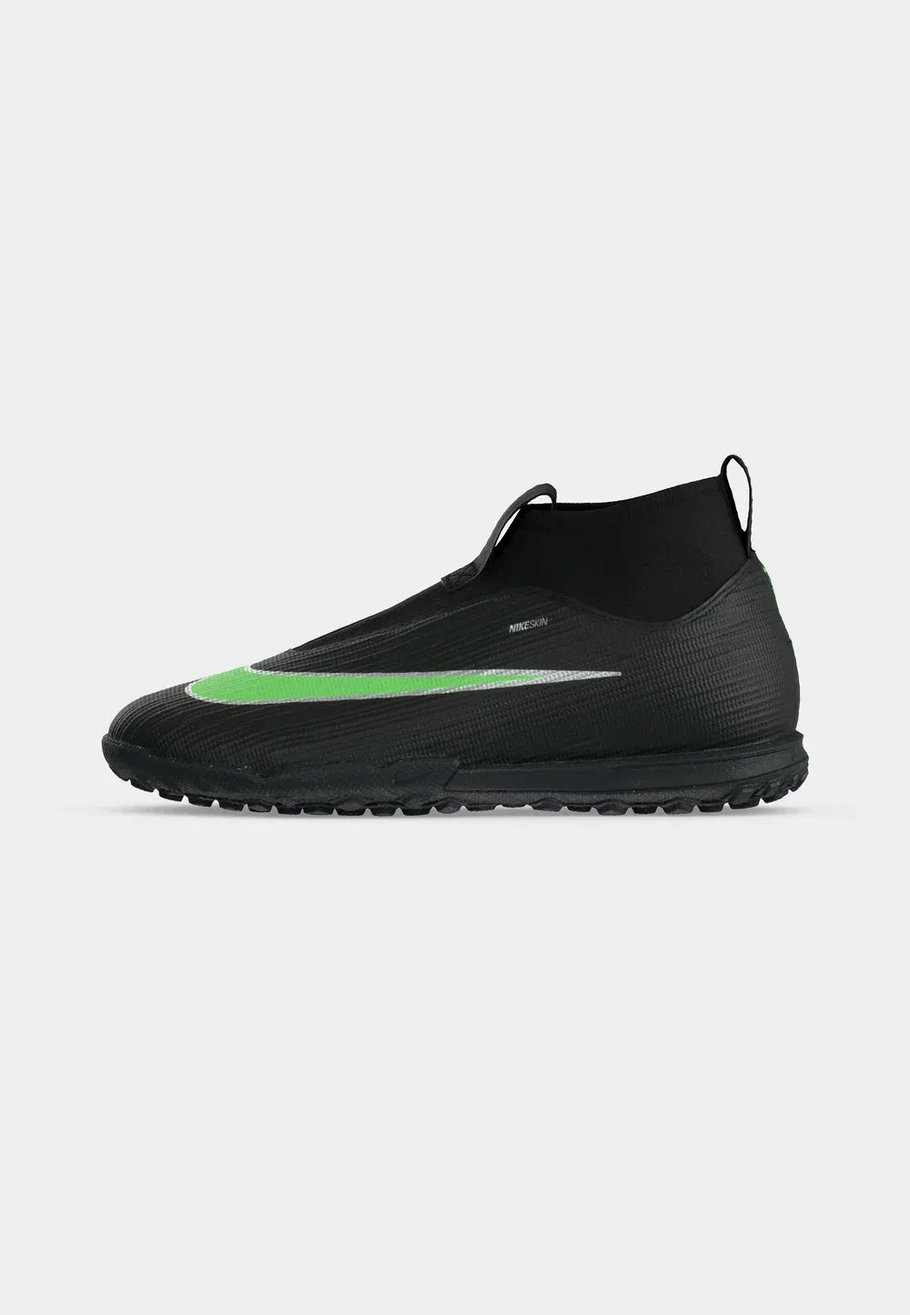 Футбольные бутсы Mercurial Superfly 11 Academy TF унисекс для искусственной травы Nike Performance, Black/Illusion Green — фото 2