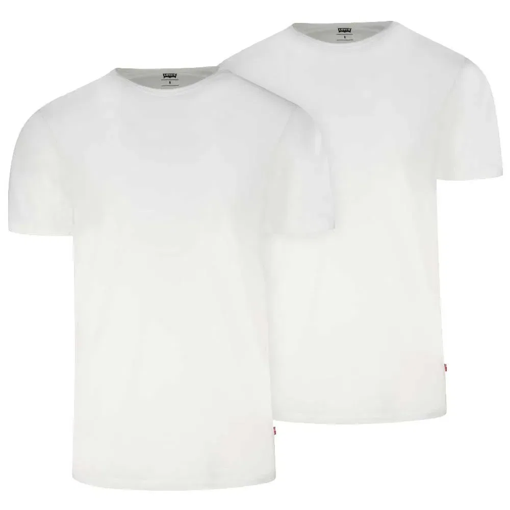 Мужское хлопковое базовое футболка Levi's 701238009, White