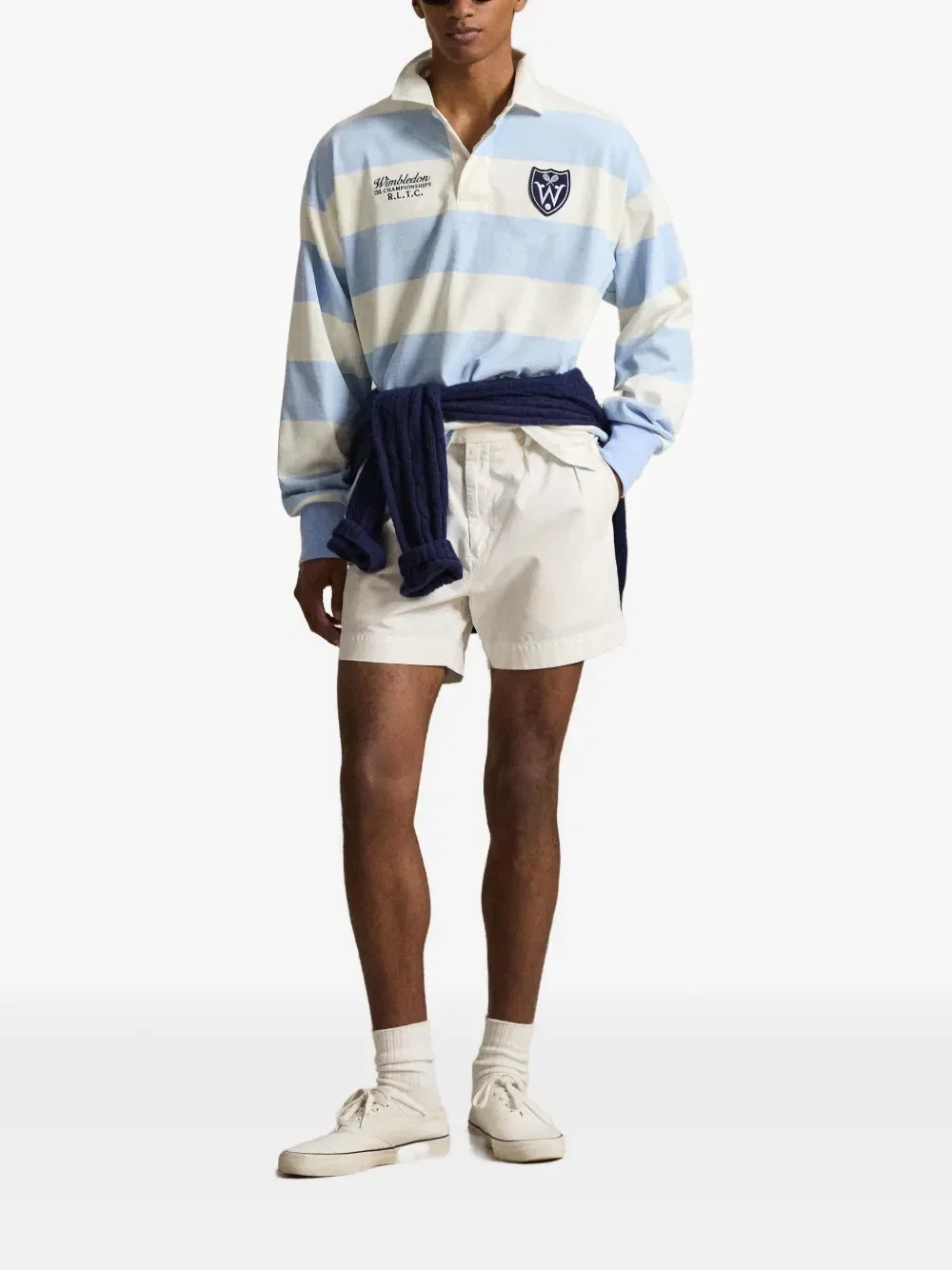 Полосатая рубашка поло из коллаборации с Wimbledon 2026 Polo Ralph Lauren, белый — фото 2