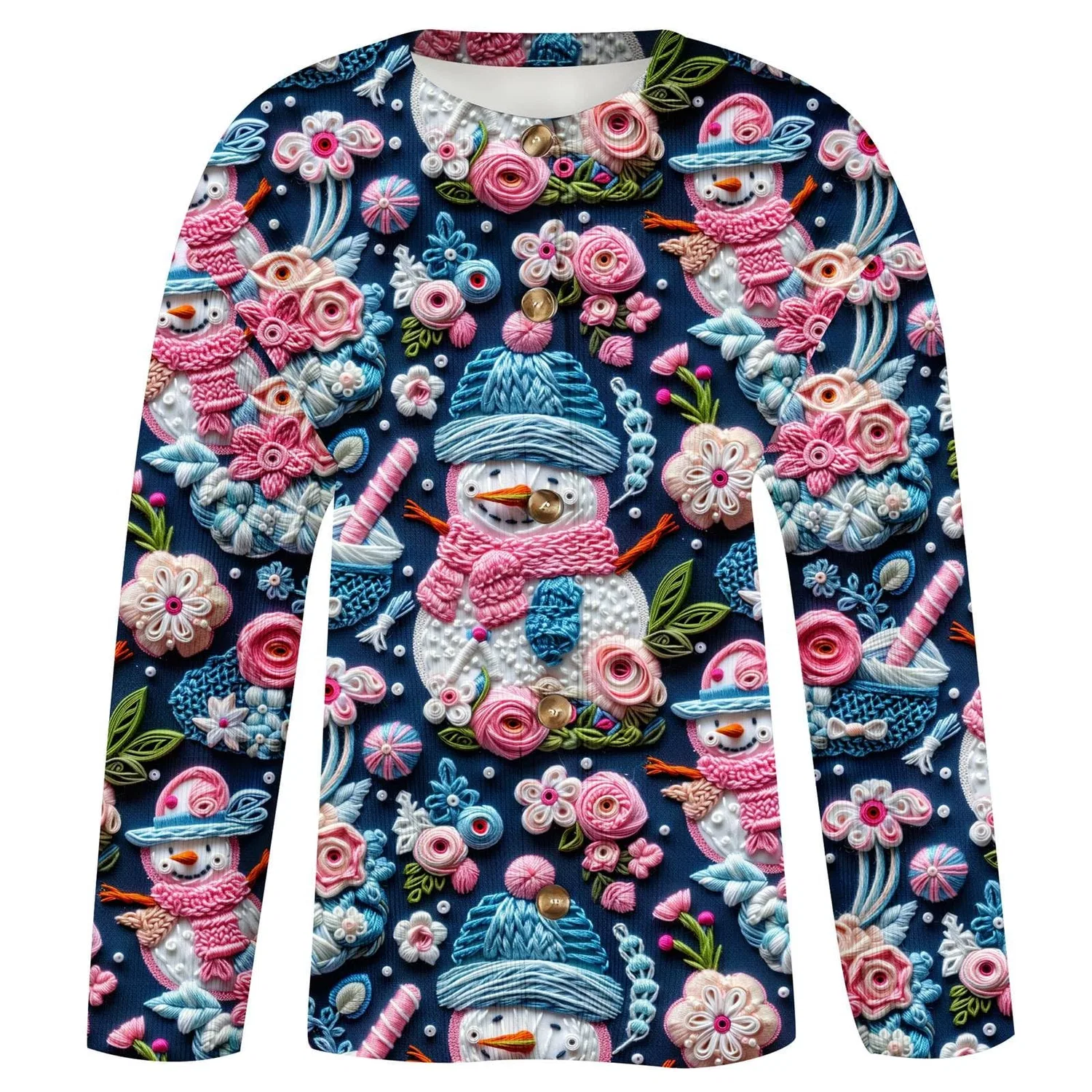 Женский кардиган с принтом Elegante cardigan casual con stampa e abbottonatura, Blu N. 16 — фото 3