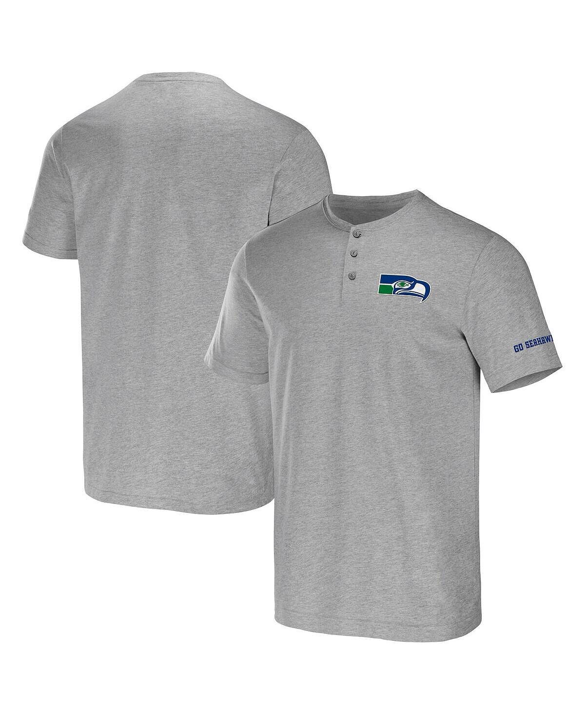 

Мужская футболка nfl x darius rucker от heather grey seattle seahawks henley Fanatics, мульти