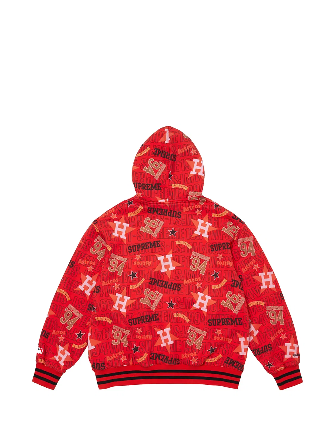 Худи с логотипом из коллаборации с Mitchell & Ness Supreme, красный — фото 2