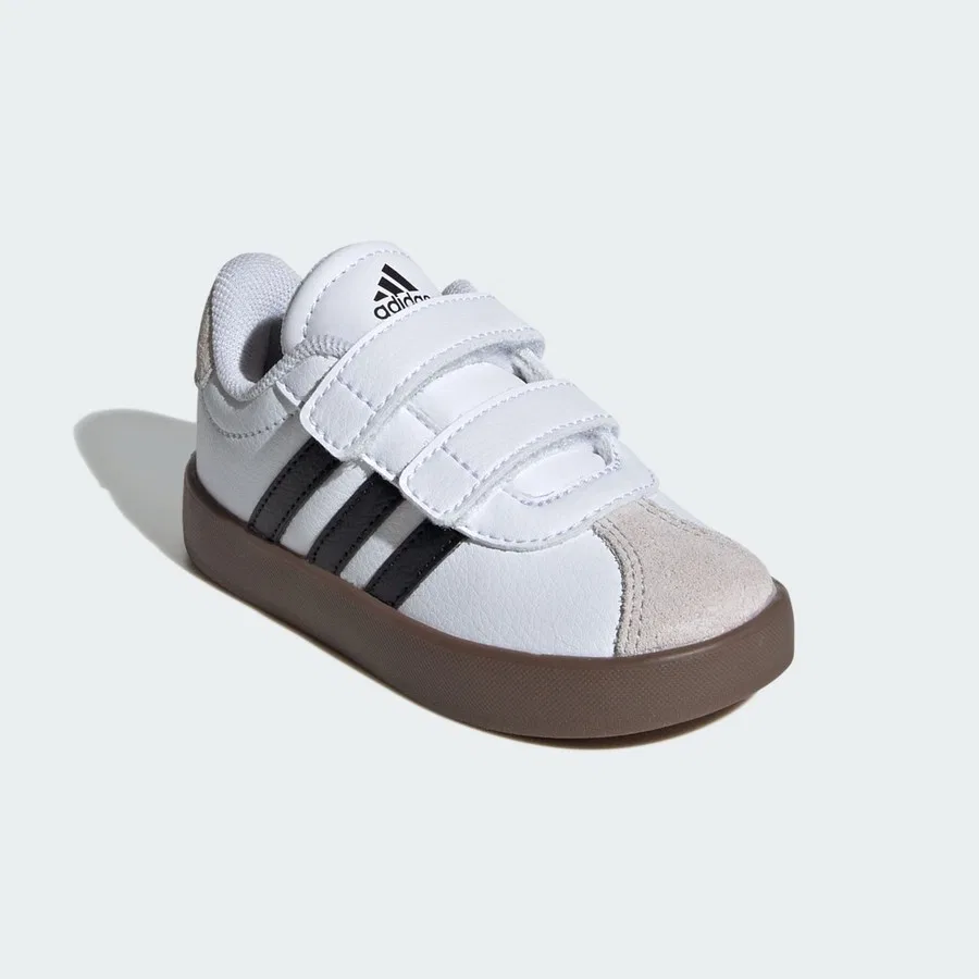 Спортивные кроссовки с липучками Sportswear ID9157 VL Court 3.0 Shoes Kids adidas, Бело-черный — фото 4