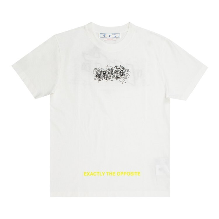 

Футболка Off-White Graffiti Layers Slim Short-Sleeve Tee 'White/Black', белый