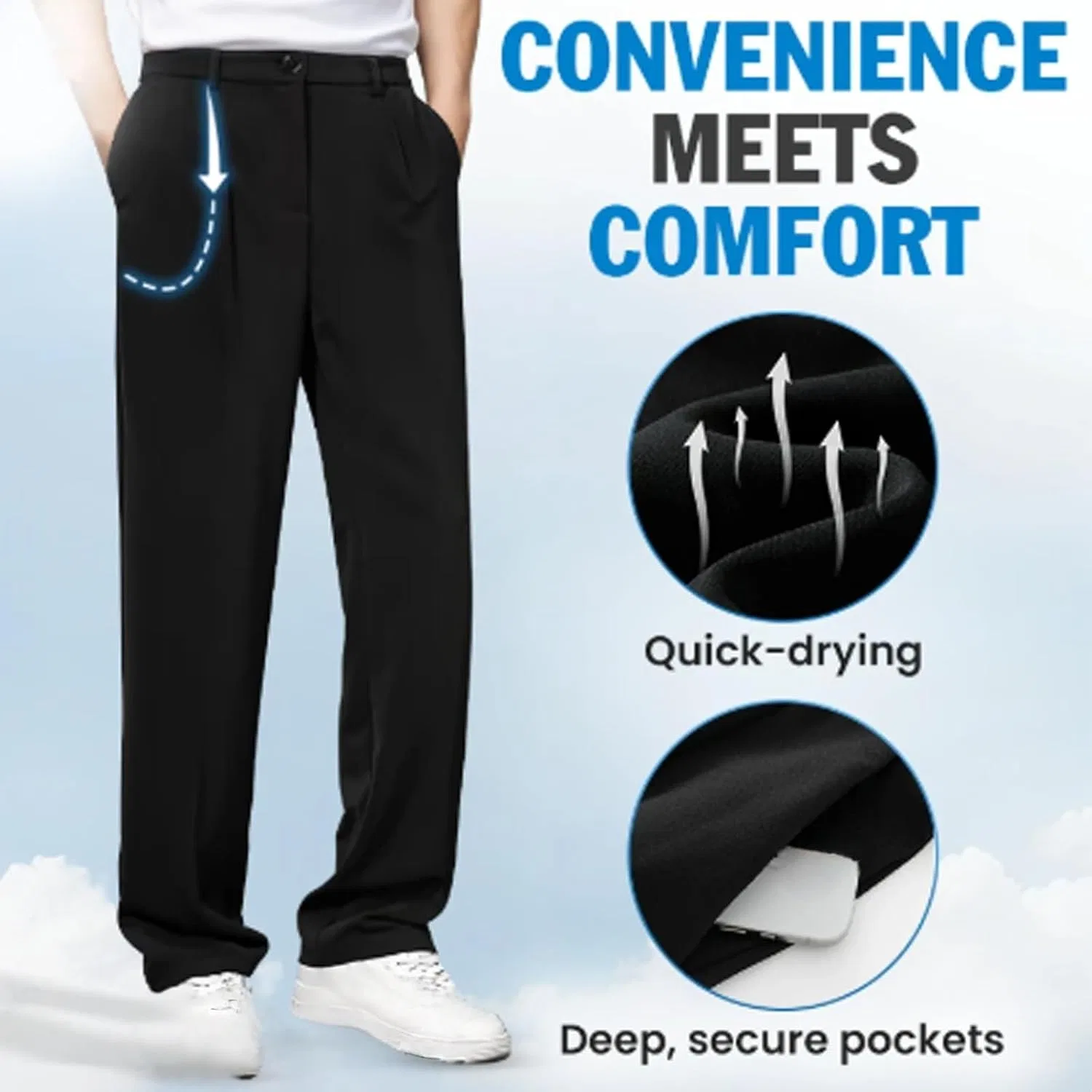 Мужские брюки с утягивающим эффектом, модель Stretch Dress Casual Pant, коричневый — фото 4
