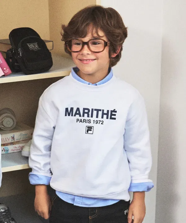 Свитшот детский Mfg x Fila, Marithé Kids, белый