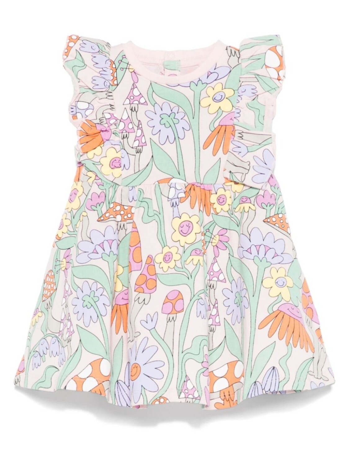 

Платье с цветочным принтом Stella McCartney Kids, розовый