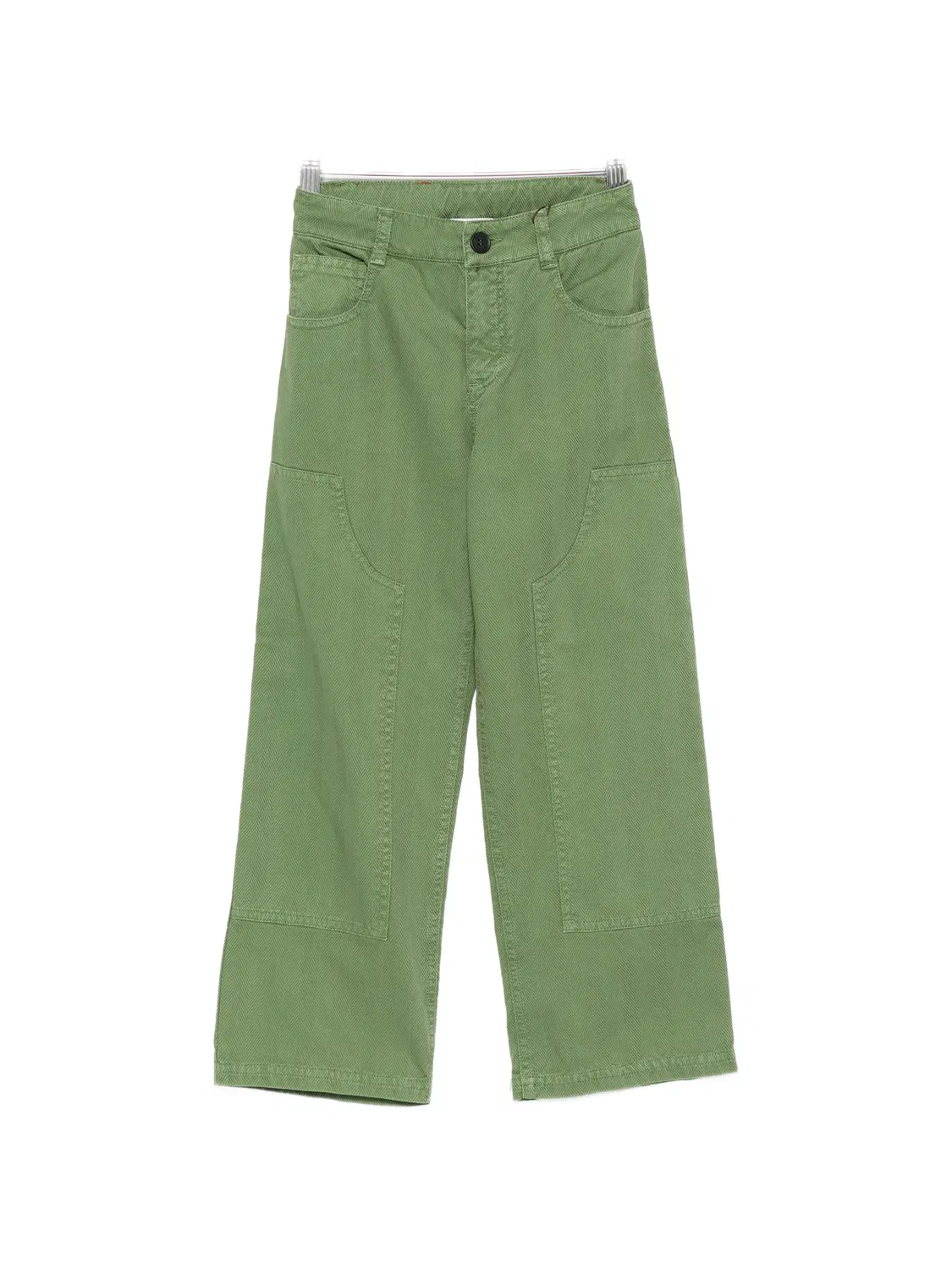 Брюки с шевронным узором Etro Kids, зеленый