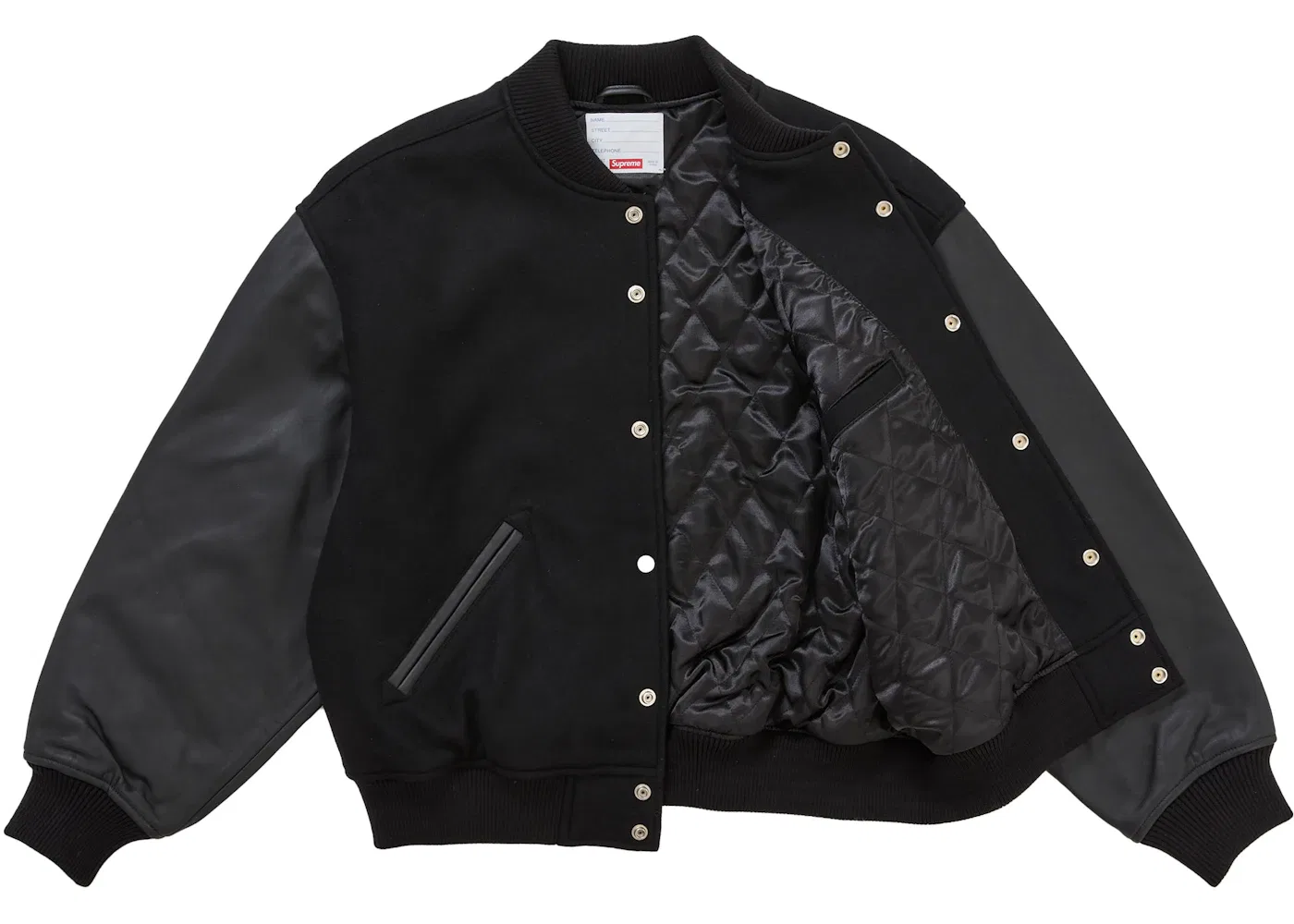 Мужская куртка-бомбер с принтом Cross Varsity Supreme, Black — фото 2