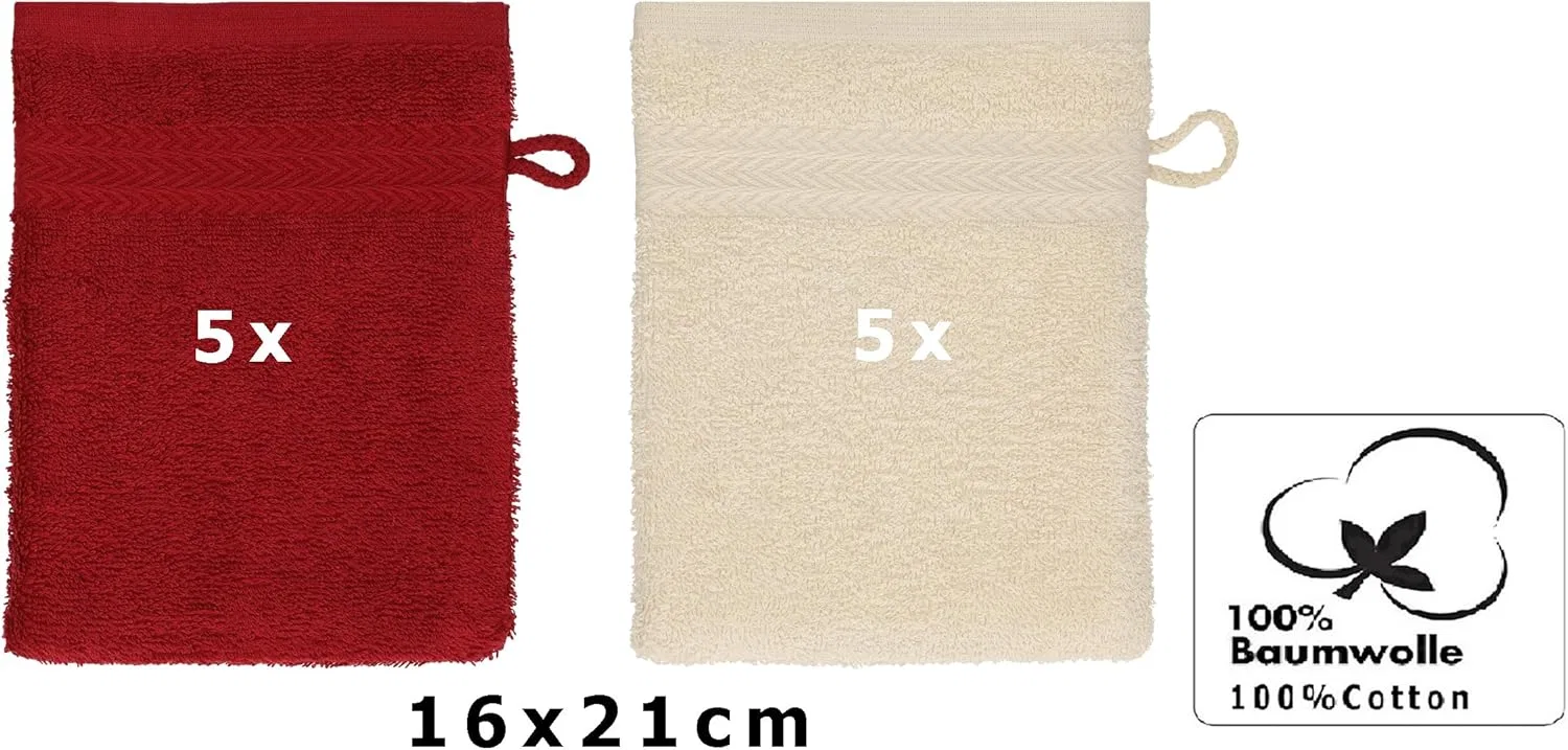 Набор мочалок для мытья 100% хлопок, Betz, 10 шт, 16x21 см, Ruby & Sand — фото 2
