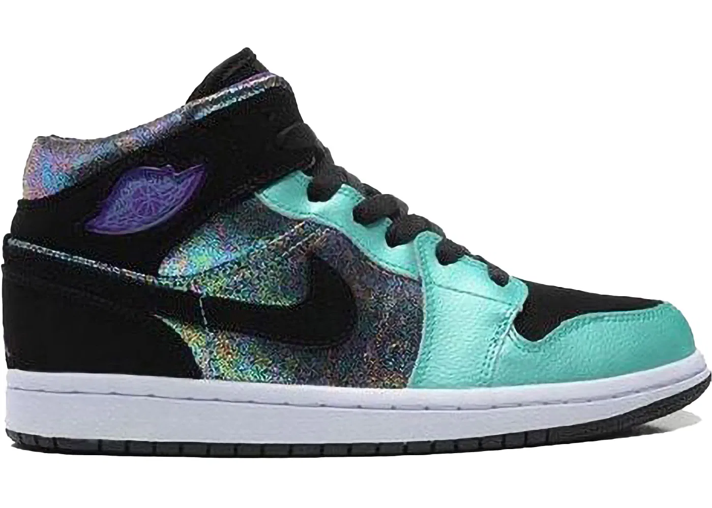 Детские кроссовки Lifestyle Jordan 1 Mid Jordan, Atomic Teal/Black/Ultraviolet/White
