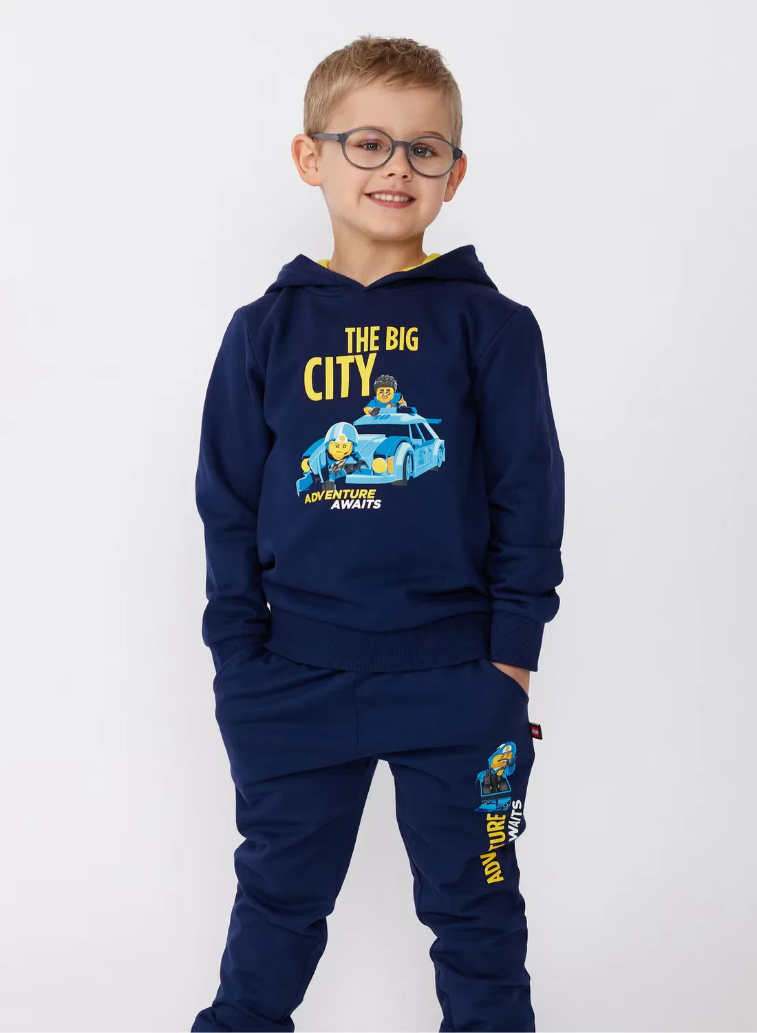 Худи с принтом City Lego, темно-синий