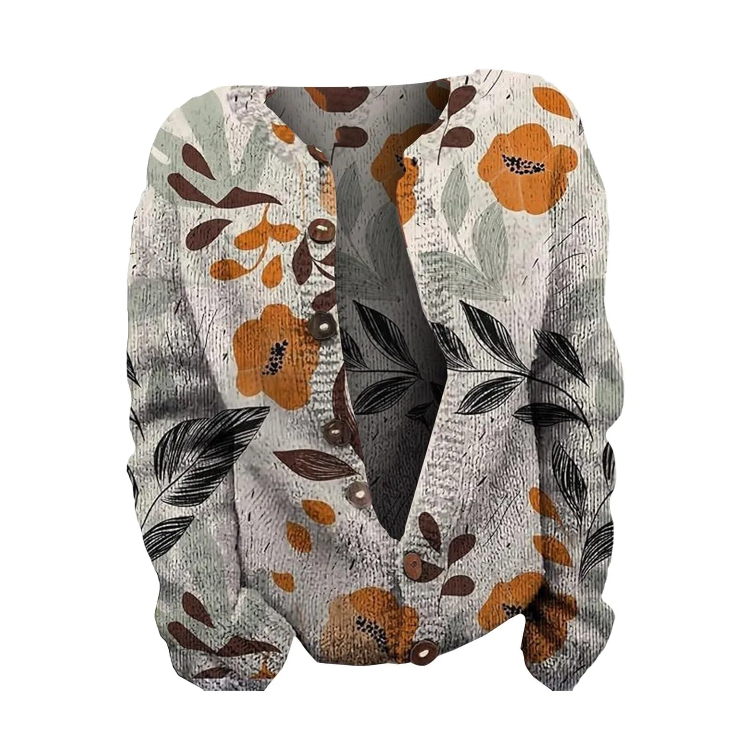 Женский кардиган с принтом Vintage Floral Print, Motivo 07 — фото 3