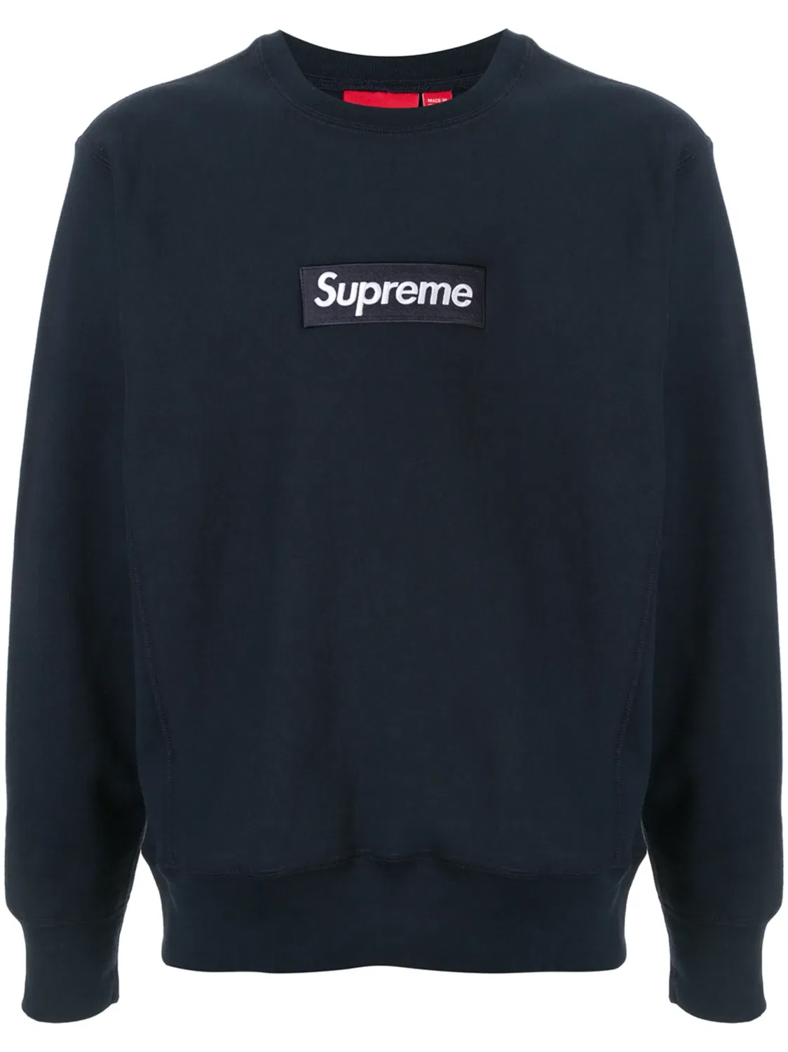 Свитшот с логотипом Supreme, темно-синий